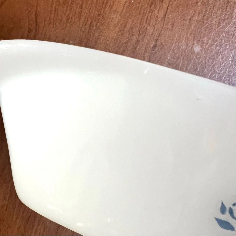 White Glasbake Cornflower separated dish 1965 pattern good condition no …